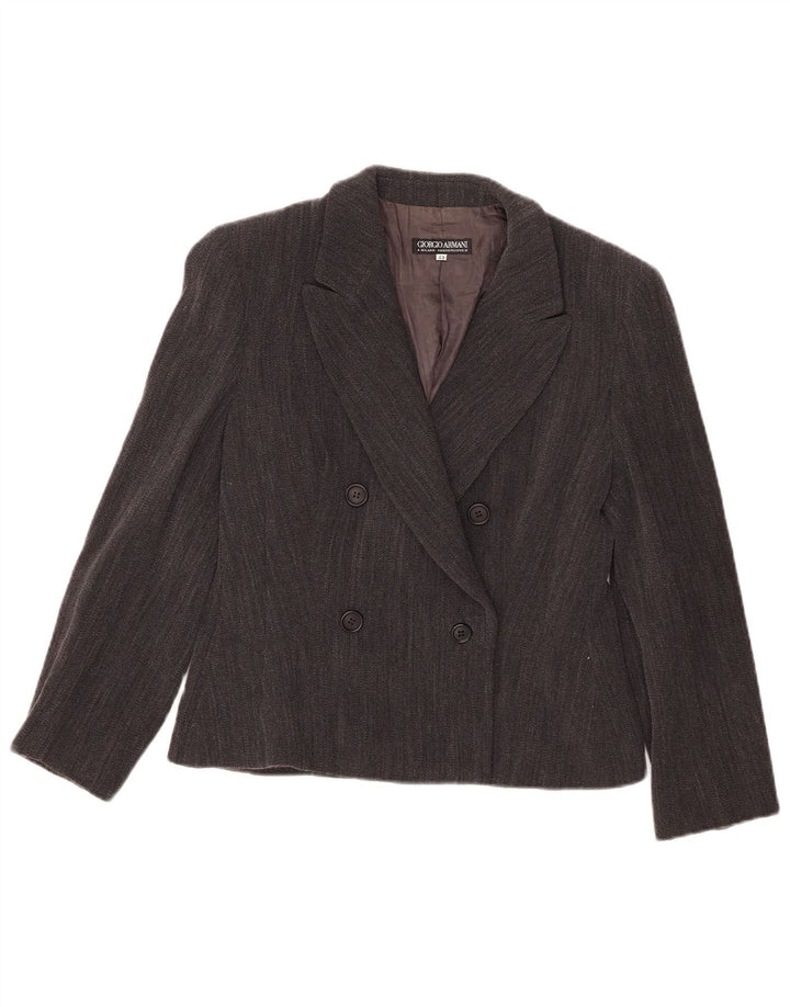 Giorgio Armani Dame Blazer Jacket IT 42 Medium Grey Pinstripe