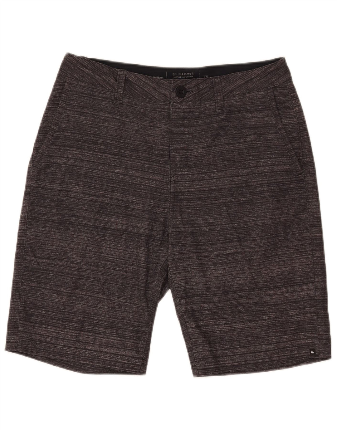 Quiksilver Chino Shorts til mænd W28 Små grå stribet polyester