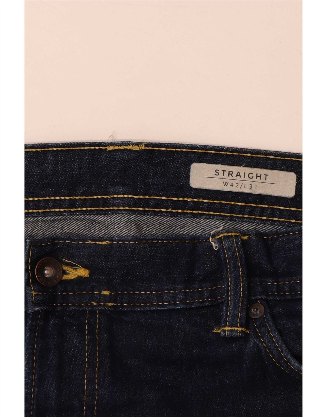 Marks & Spencer Straight Jeans til mænd W42 L31 Marineblå bomuld