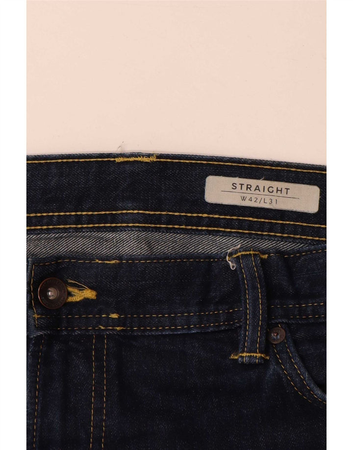 Marks & Spencer Straight Jeans til mænd W42 L31 Marineblå bomuld