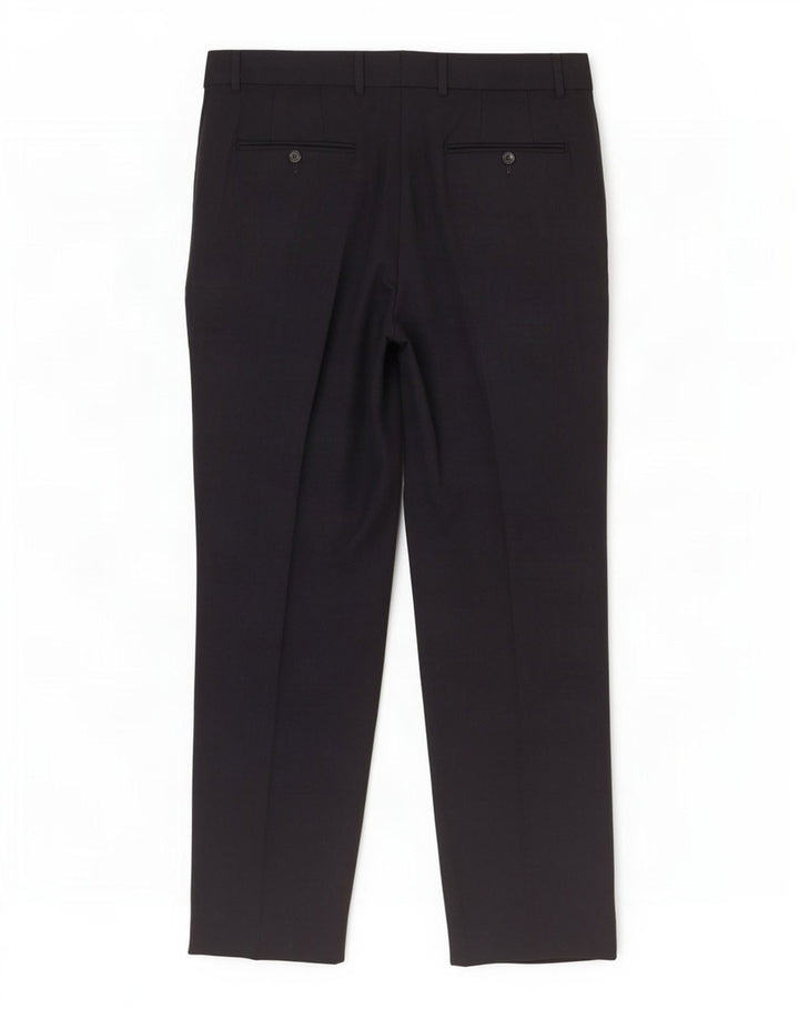 Zara Straight Suit Bukser til mænd EU 44 Large W34 L29 Navy Blue Polyester