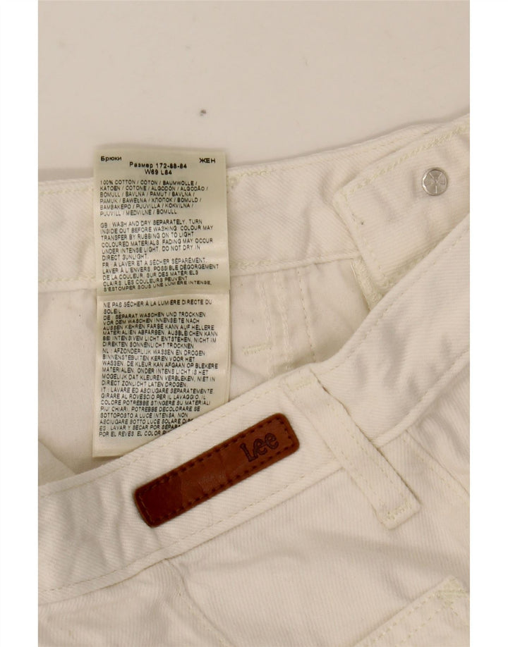 LEE Dame Stella Jeans med brede ben W27 L27 Hvid Bomuld