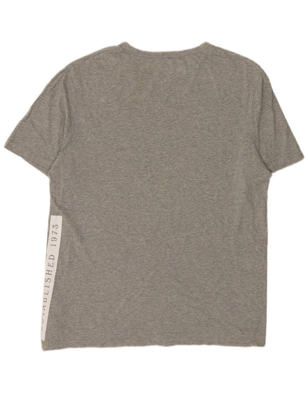 TIMBERLAND Herre Regular Fit grafisk T-shirt Top Medium Grey Flecked Bomuld