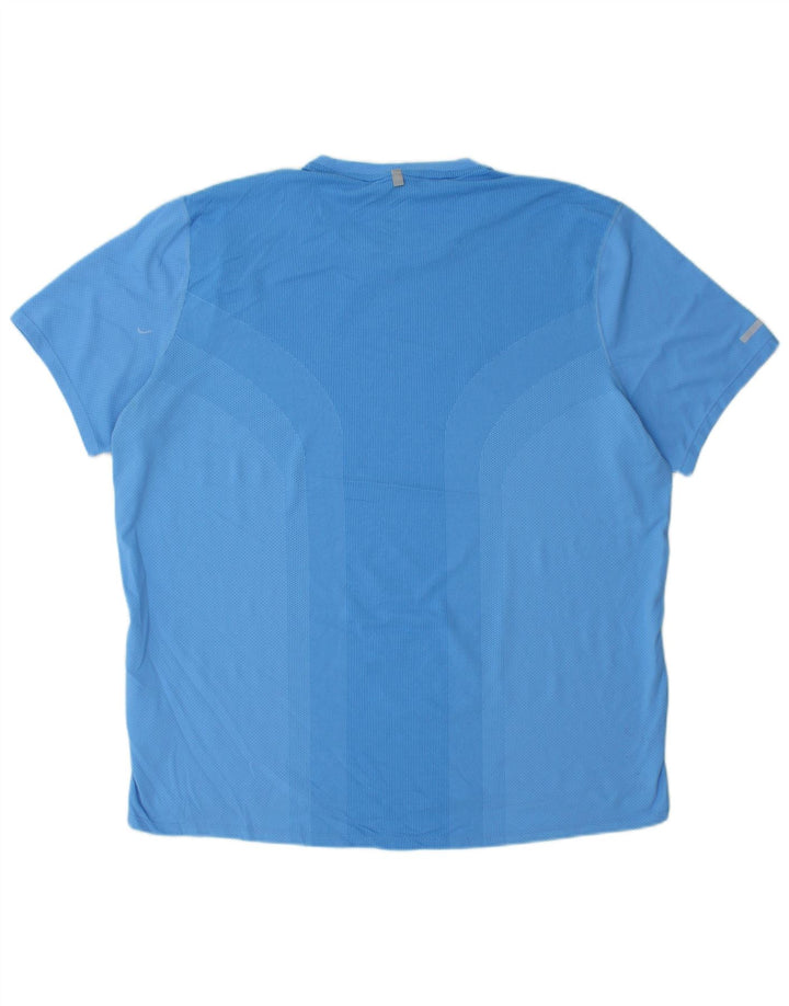 Nike Herre Dri Fit T-Shirt Top XL Blå Polyester