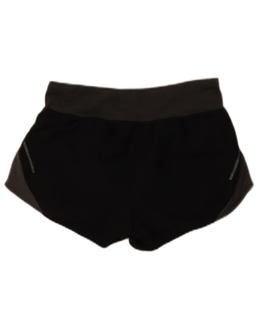 Adidas Womens Running Sports Shorts UK 10 Small Black Colourblock Polyester