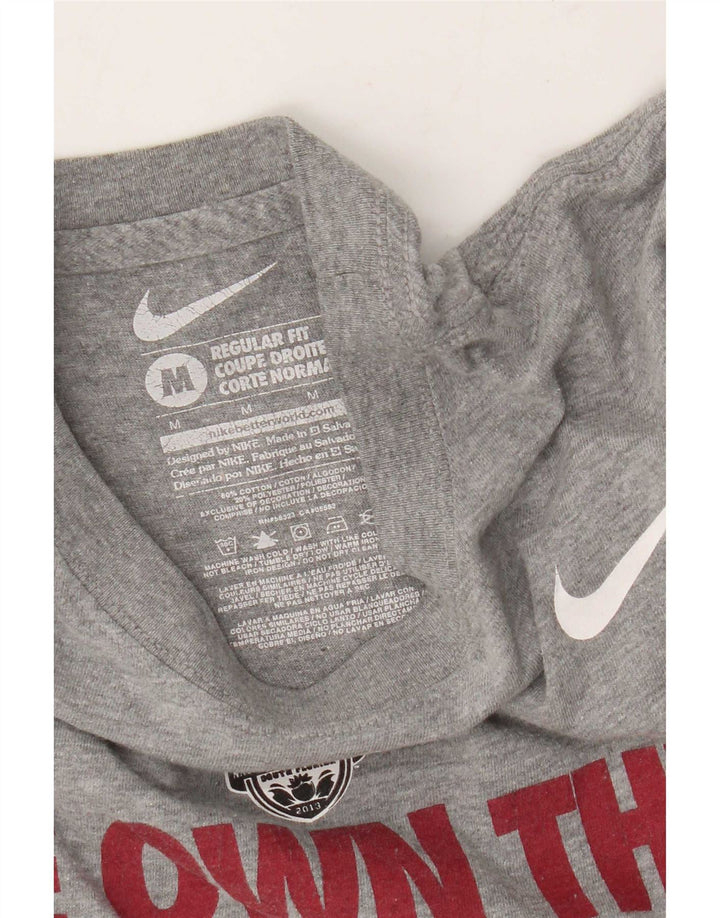 Nike Herre Regular Fit Grafisk Top Langærmet Medium Grey Bomuld