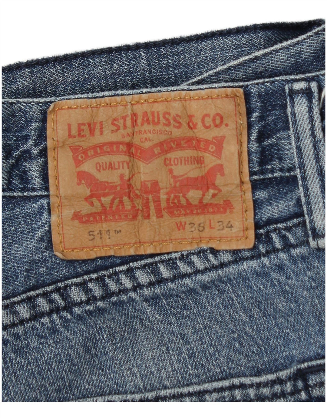 Levi's Herre 511 Slim Jeans W36 L34 Blå Bomuld