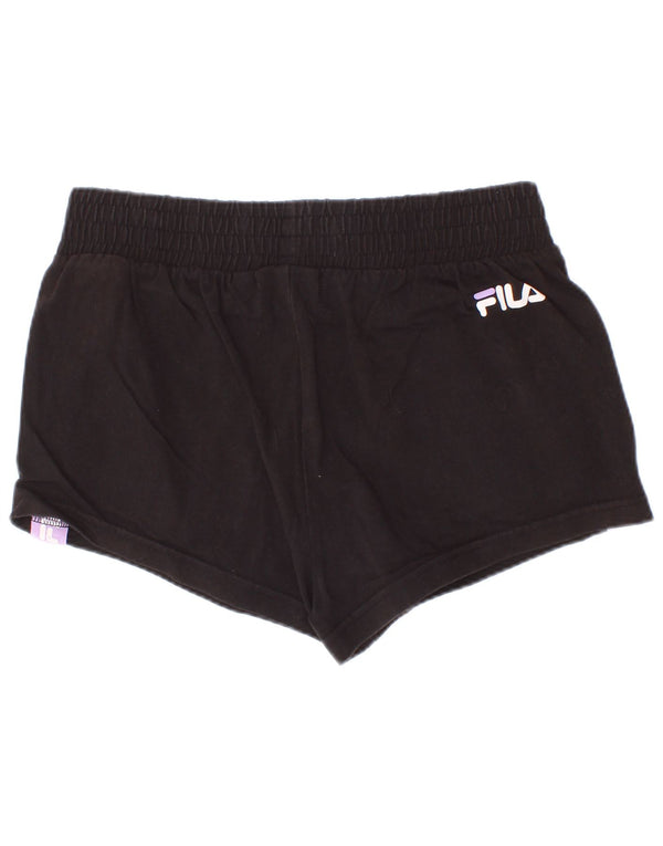 Fila piger grafiske sportsshorts 11-12 år Sort Colourblock Bomuld