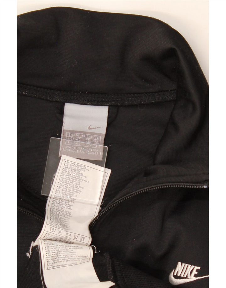 NIKE Womens Tracksuit Top Jacket UK 10/12 Medium Black Polyester Vintage Nike and Second-Hand Nike from Messina Hembry 