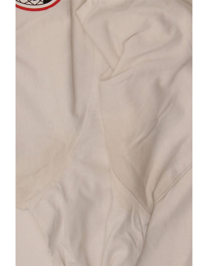 Diesel Herre grafisk T-shirt Top Medium Hvid Bomuld