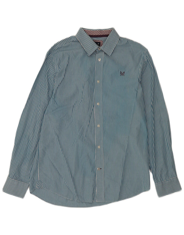 Crew Clothing Herre Classic Fit skjorte Medium Blue Pinstripe Bomuld