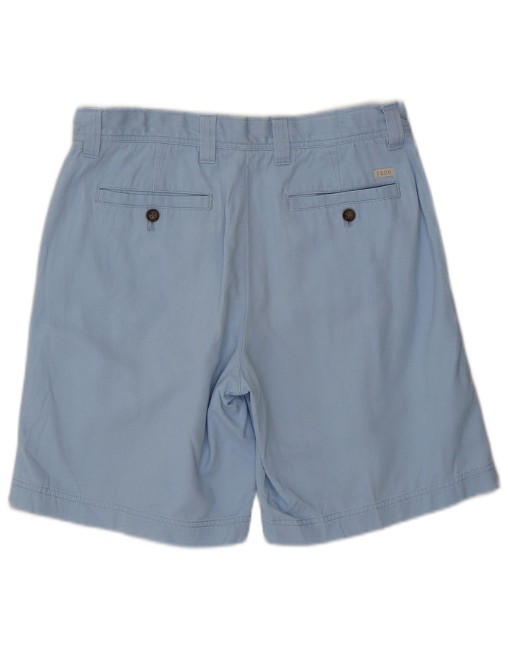 IZOD Herre Salt Water Chino Shorts W32 Medium Blue Cotton