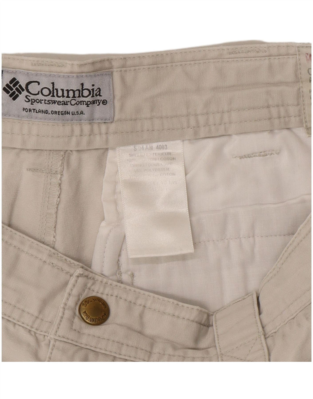 Columbia Herre Cargo Shorts W34 Stor Beige Bomuld