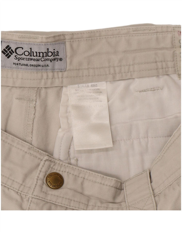 Columbia Herre Cargo Shorts W34 Stor Beige Bomuld