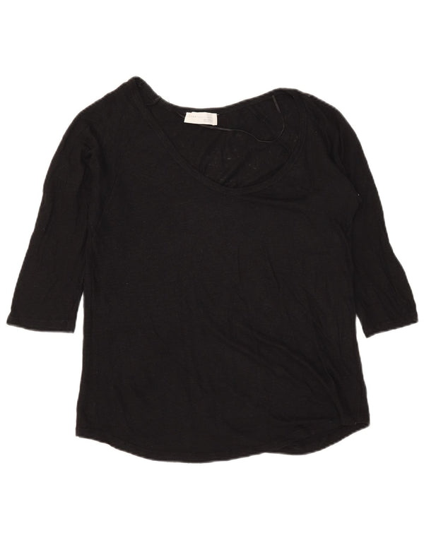 Zara Dame Top 3/4 ærme UK 12 Medium Sort
