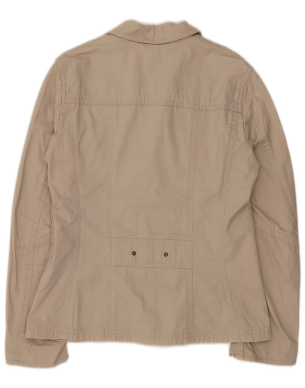 Invicta Womens Utility Jacket UK 16 Large Beige Bomuld