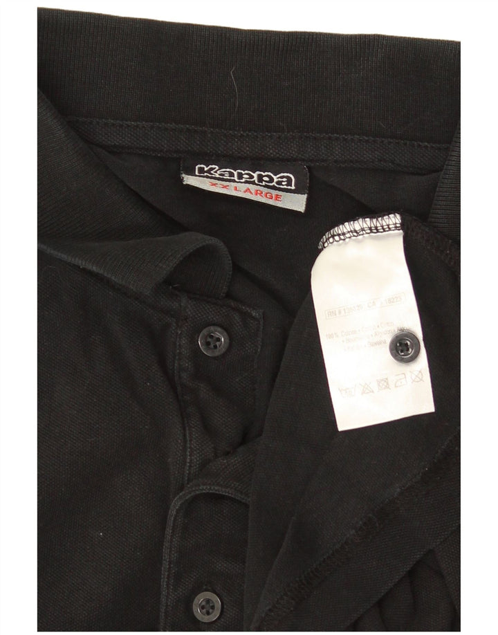KAPPA Poloshirt til mænd 2XL sort bomuld