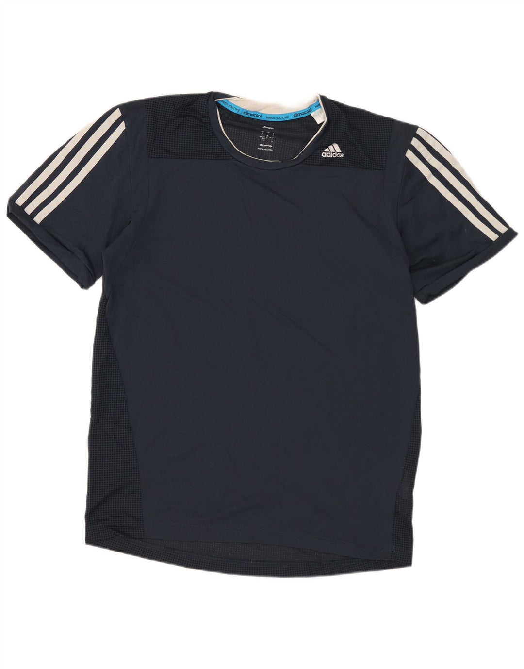 Adidas Herre Climacool T-Shirt Top Small Navy Blue Polyester