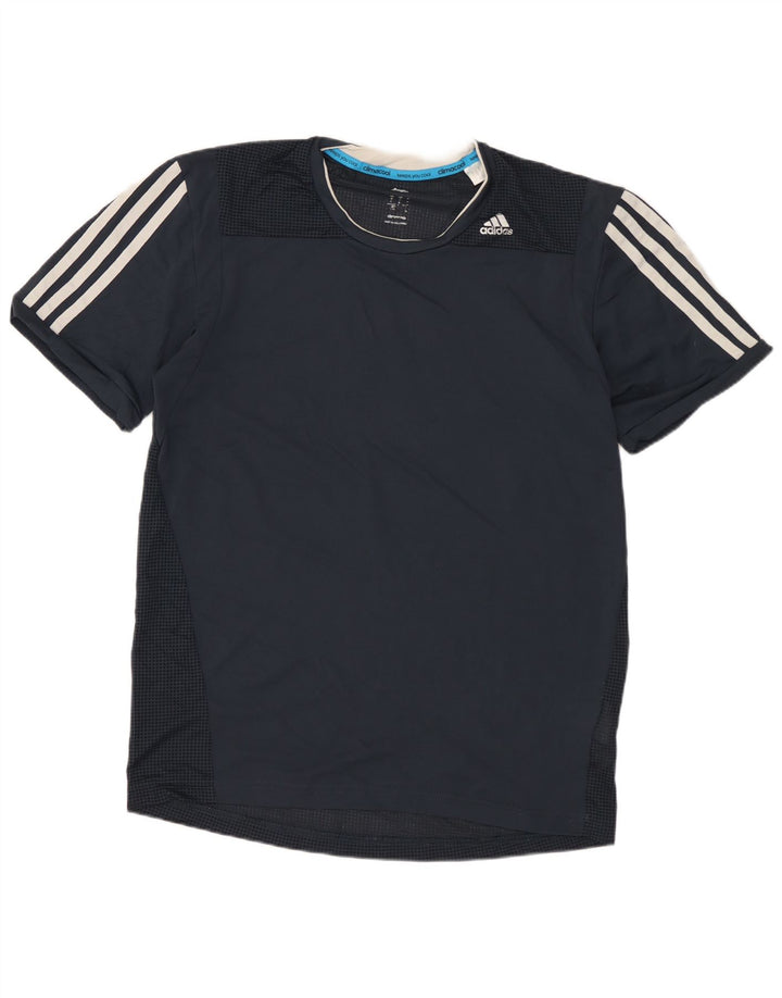 Adidas Herre Climacool T-Shirt Top Small Navy Blue Polyester