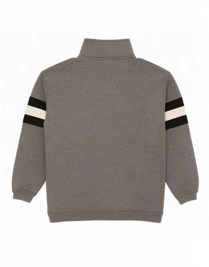 Champion Herre grafisk lynlås-sweatshirt Jumper Medium Grey Colourblock