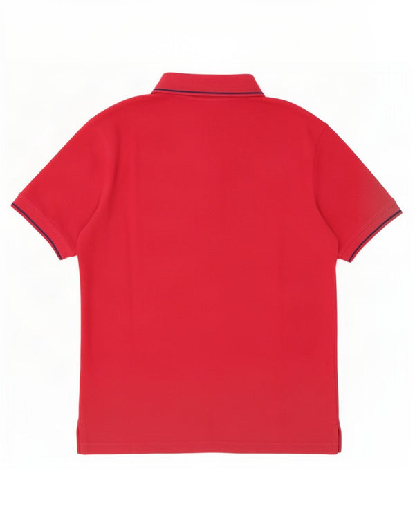 Trussardi Jeans Dame Polo Shirt UK 14 Medium Pink Bomuld