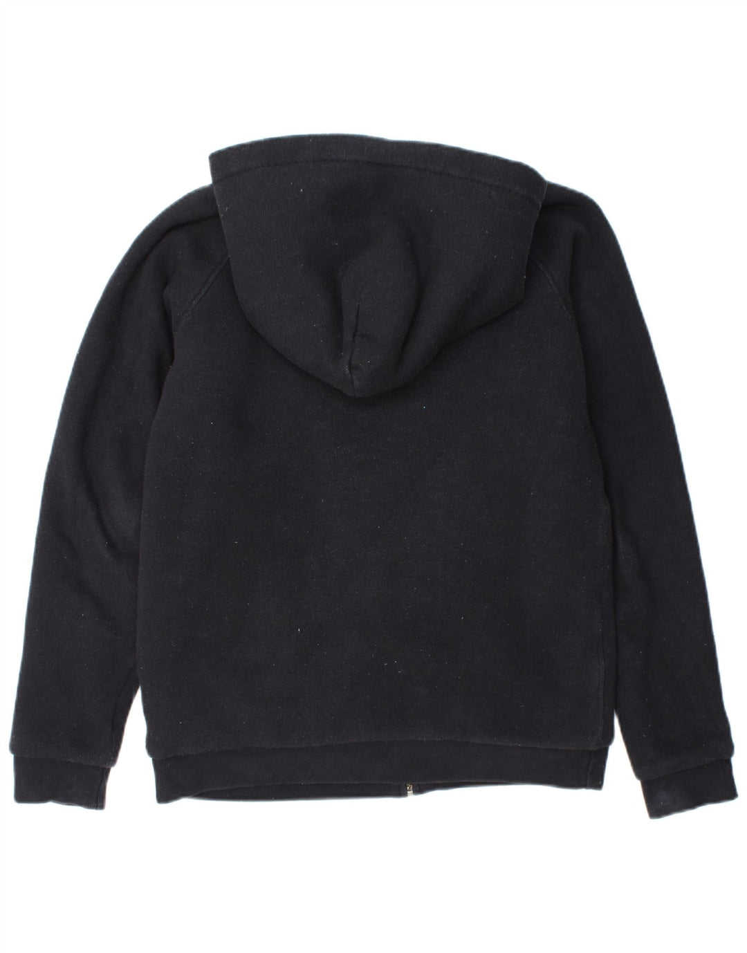 JACK WILLS Dame Grafisk Sherpa Hættetrøje Sweater med lynlås UK 10 Lille Sort