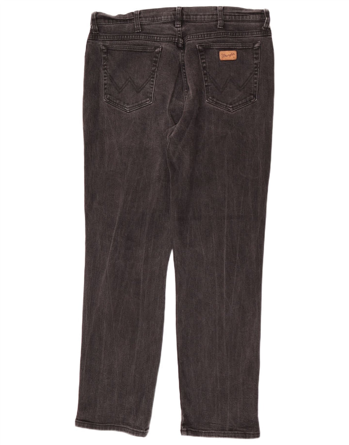 Wrangler Herre Texas Stretch Straight Jeans W38 L34 Grå Bomuld