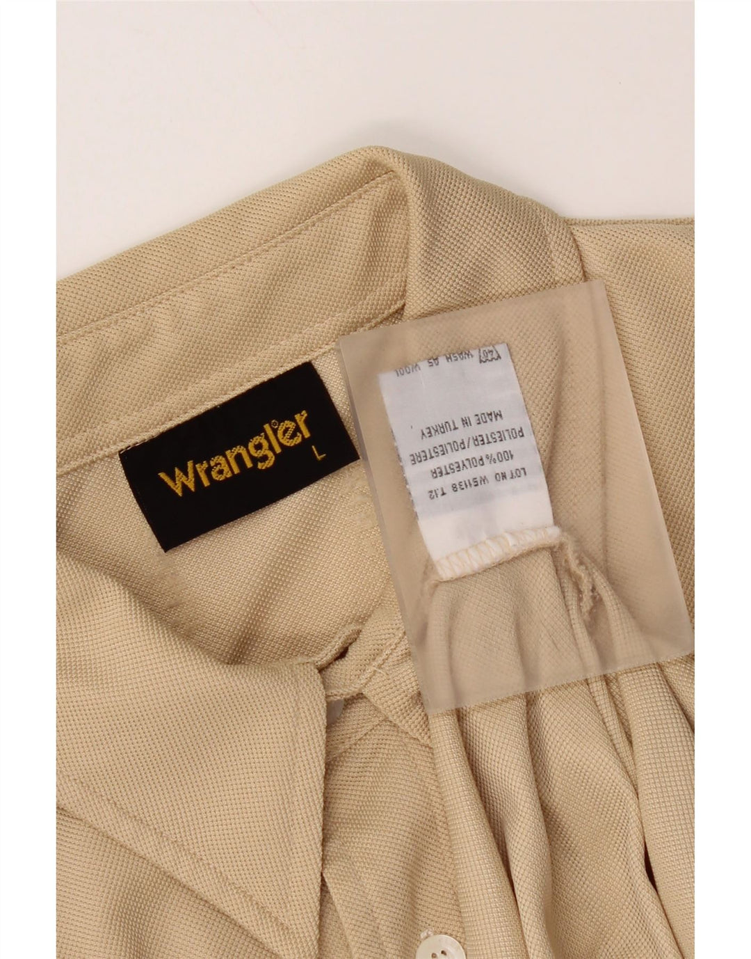 Wrangler Kortærmet Herreskjorte Stor Beige Polyester