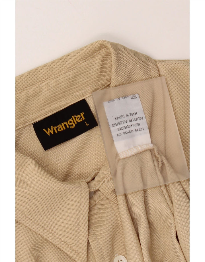 Wrangler Kortærmet Herreskjorte Stor Beige Polyester