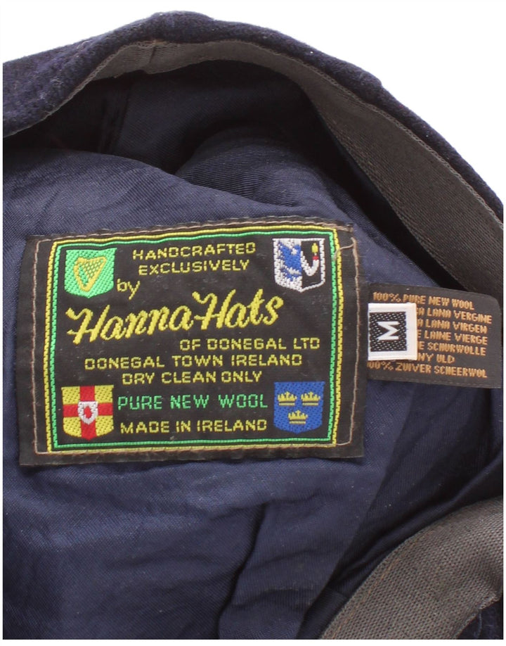 Hanna Hatte Herre Flad Cap Medium Marineblå New Wool Classic