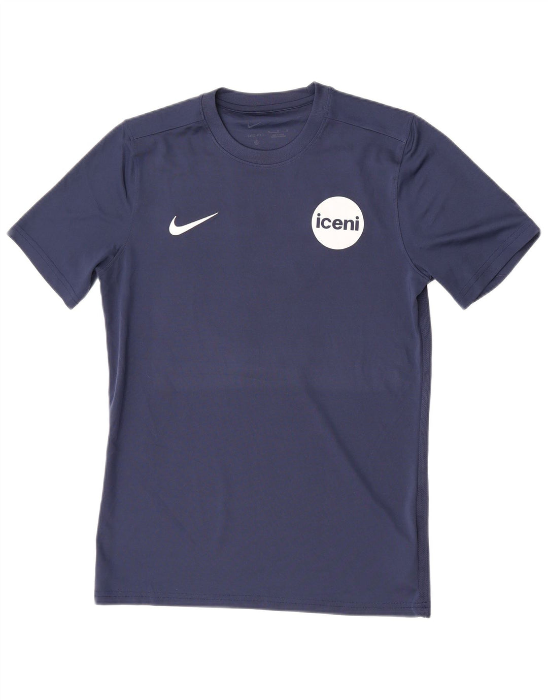 Nike Herre Dri Fit grafisk T-shirt top mellem marineblå polyester