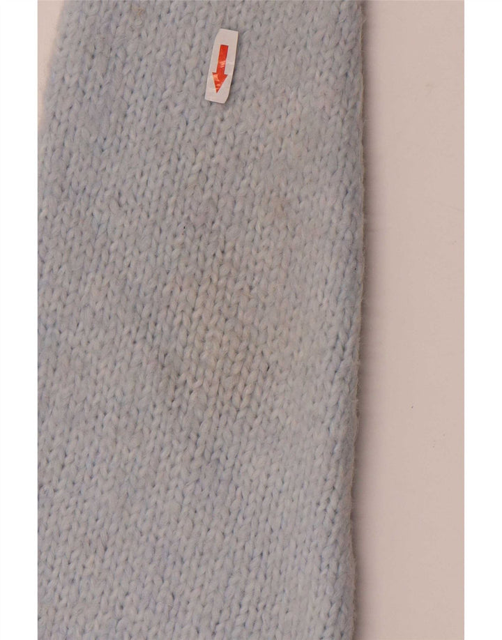Zara Womens Oversized Crew Neck Jumper Sweater UK 14 Medium Blue Acryl