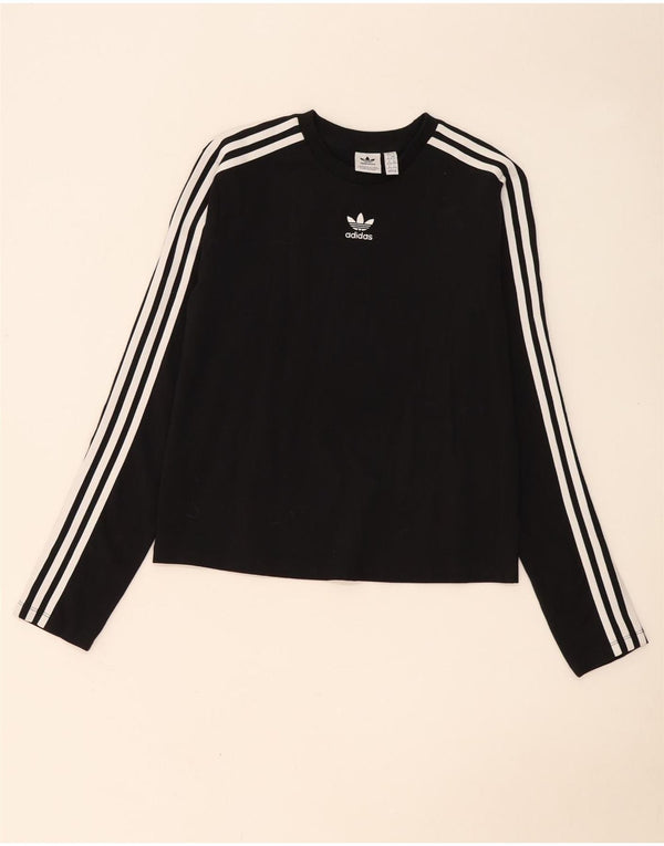 Adidas Dame Top Langærmet UK 20/22 XL Sort Bomuld