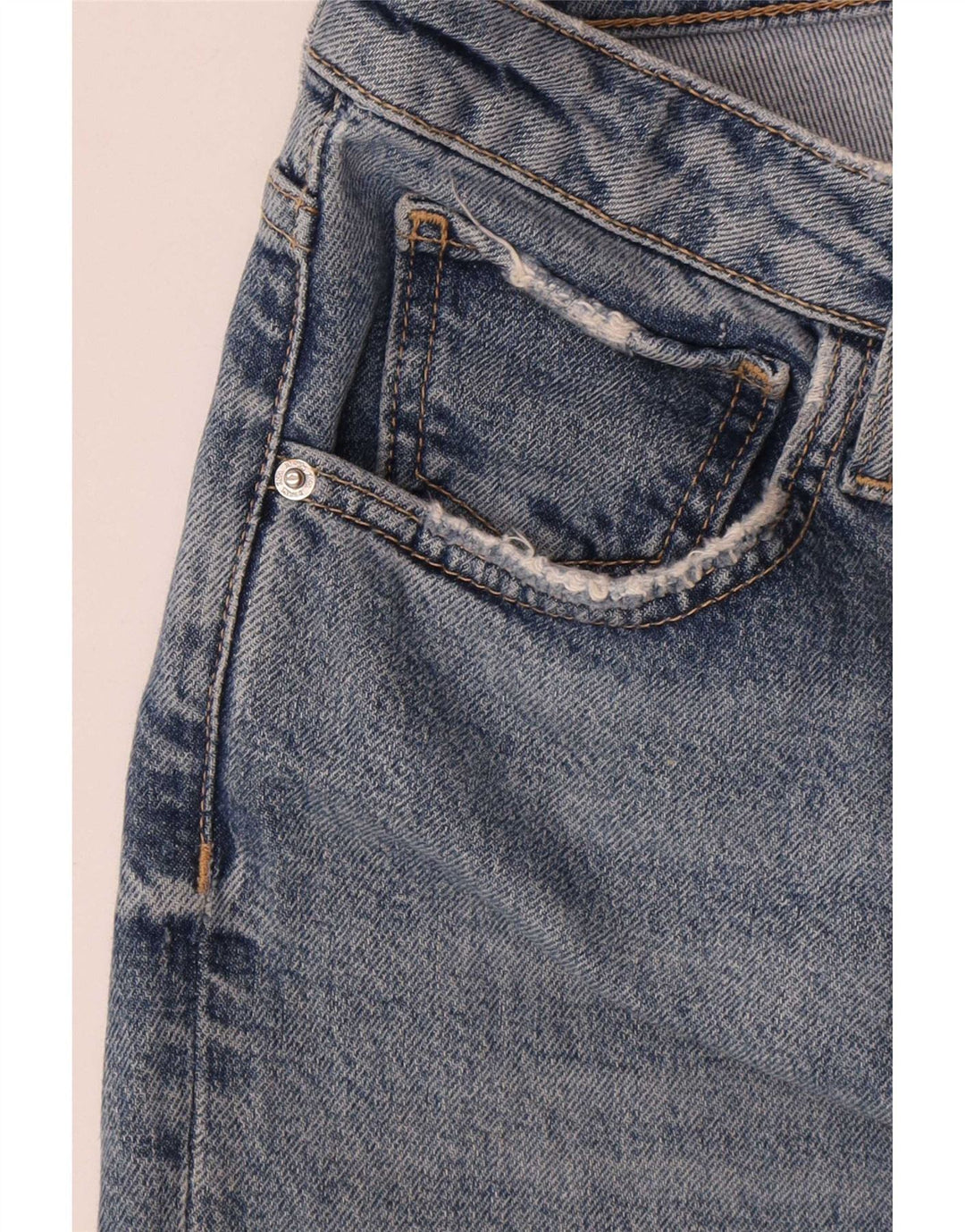 Zara Dame Straight Jeans EU 38 Small W28 L28 Blå