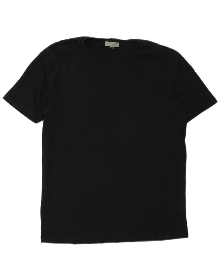 Cos Herre T-Shirt Top Medium Sort Bomuld