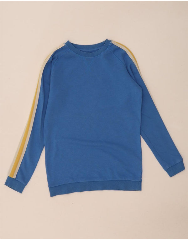 Marks & Spencer Boys Sweatshirt Jumper 13-14 år Blå Colourblock Bomuld