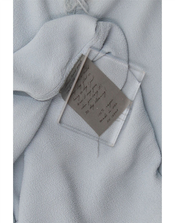 VINTAGE Kortærmede Maxikjole til kvinder UK 12 Medium Blue