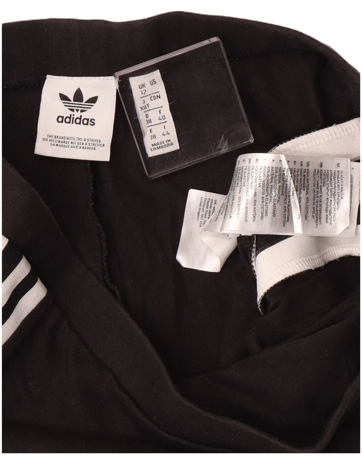 Adidas Dame Leggings UK 12 Medium Sort Bomuld