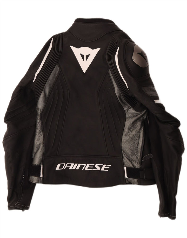 Dainese Dame Læder Biker Jacket IT 42 Medium Sort Læder Biker
