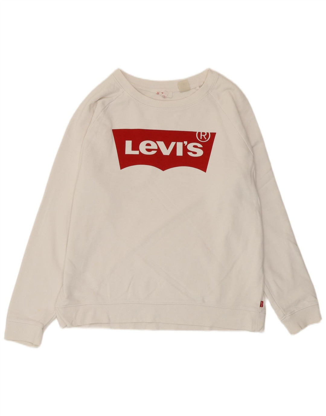 Levi's Dame grafisk sweatshirt Jumper UK 14 Medium White