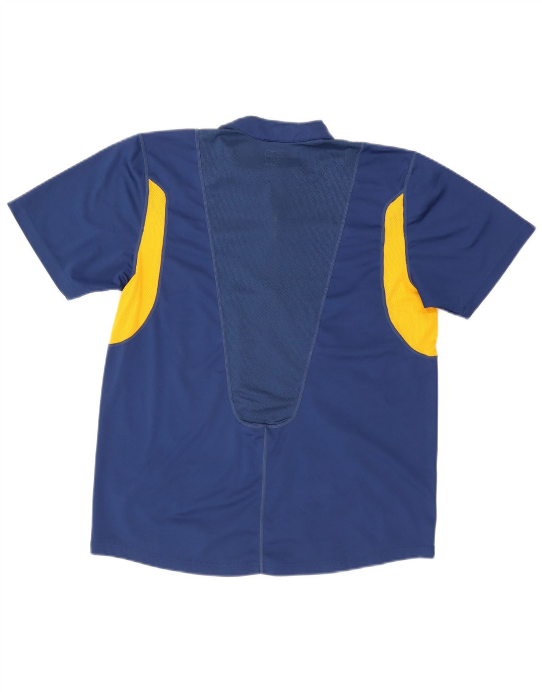 Nike T-shirt med lynlås til mænd til mænd UK 38/40 Medium Blue Colourblock Polyester