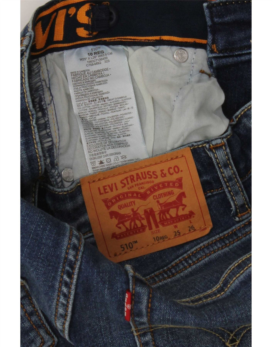Levi's Boys 510 Skinny Jeans 9-10 år Blå Bomuld