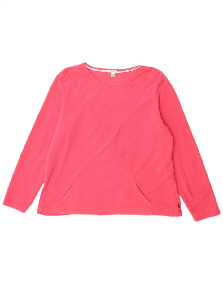Tommy Hilfiger Dame Fleece Jumper UK 18 XL Pink Polyester