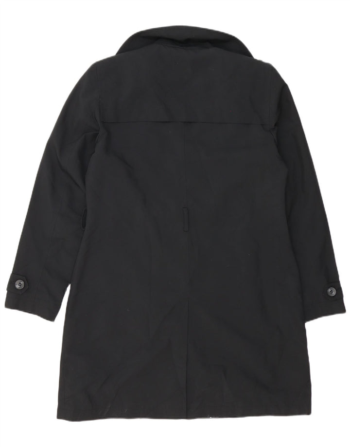 Marks & Spencer Trench Coat til kvinder UK 14 Stor sort polyester