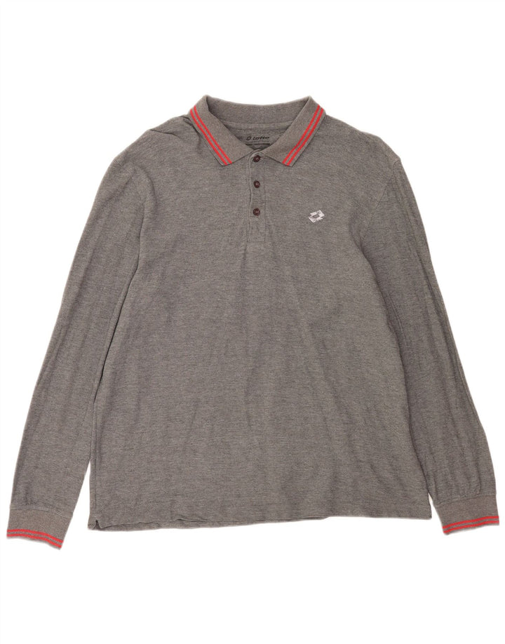 Lotto Langærmet Polo Shirt til mænd 2XL Grå
