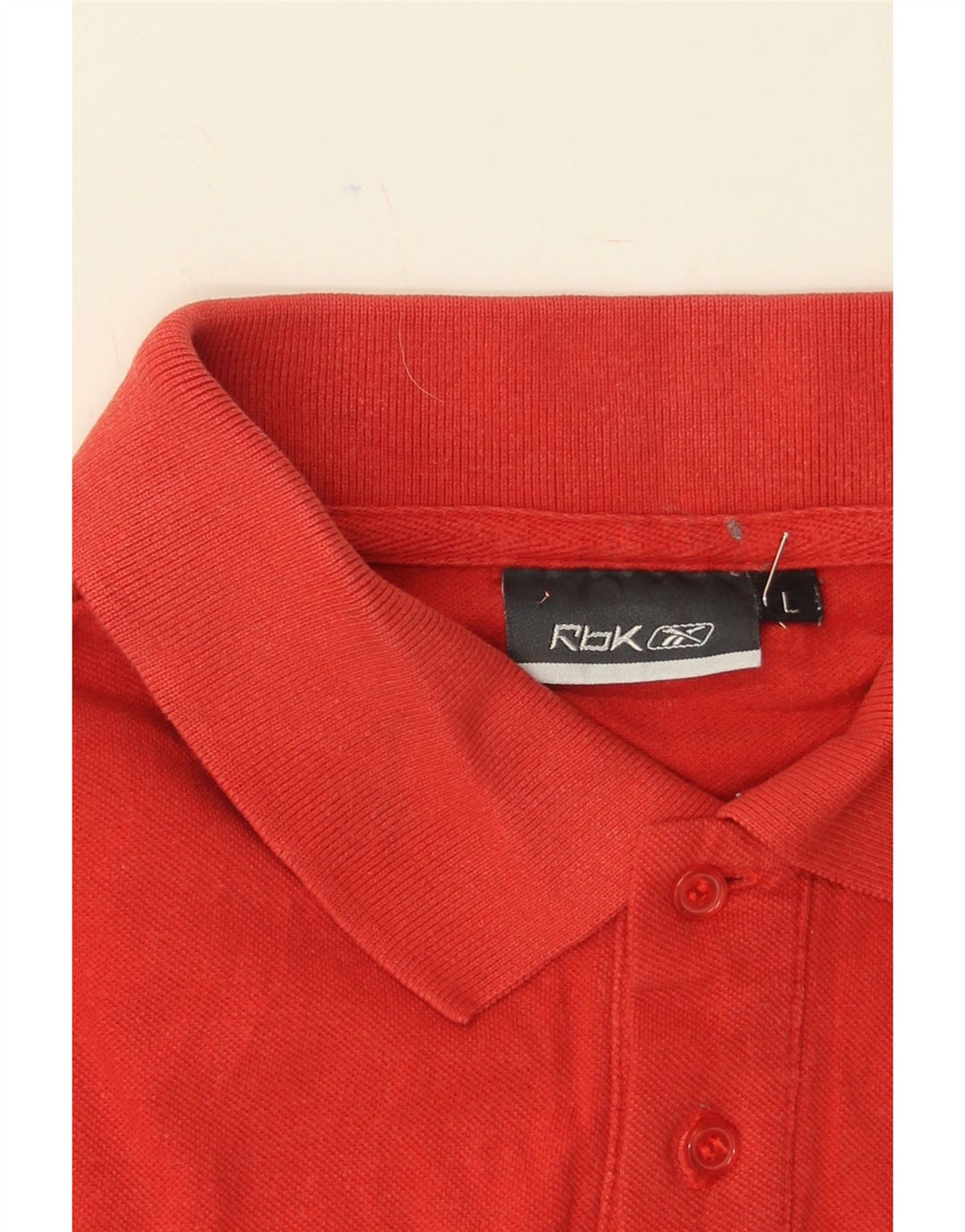 REEBOK Mens Polo Shirt Large Red Cotton Vintage Reebok and Second-Hand Reebok from Messina Hembry 