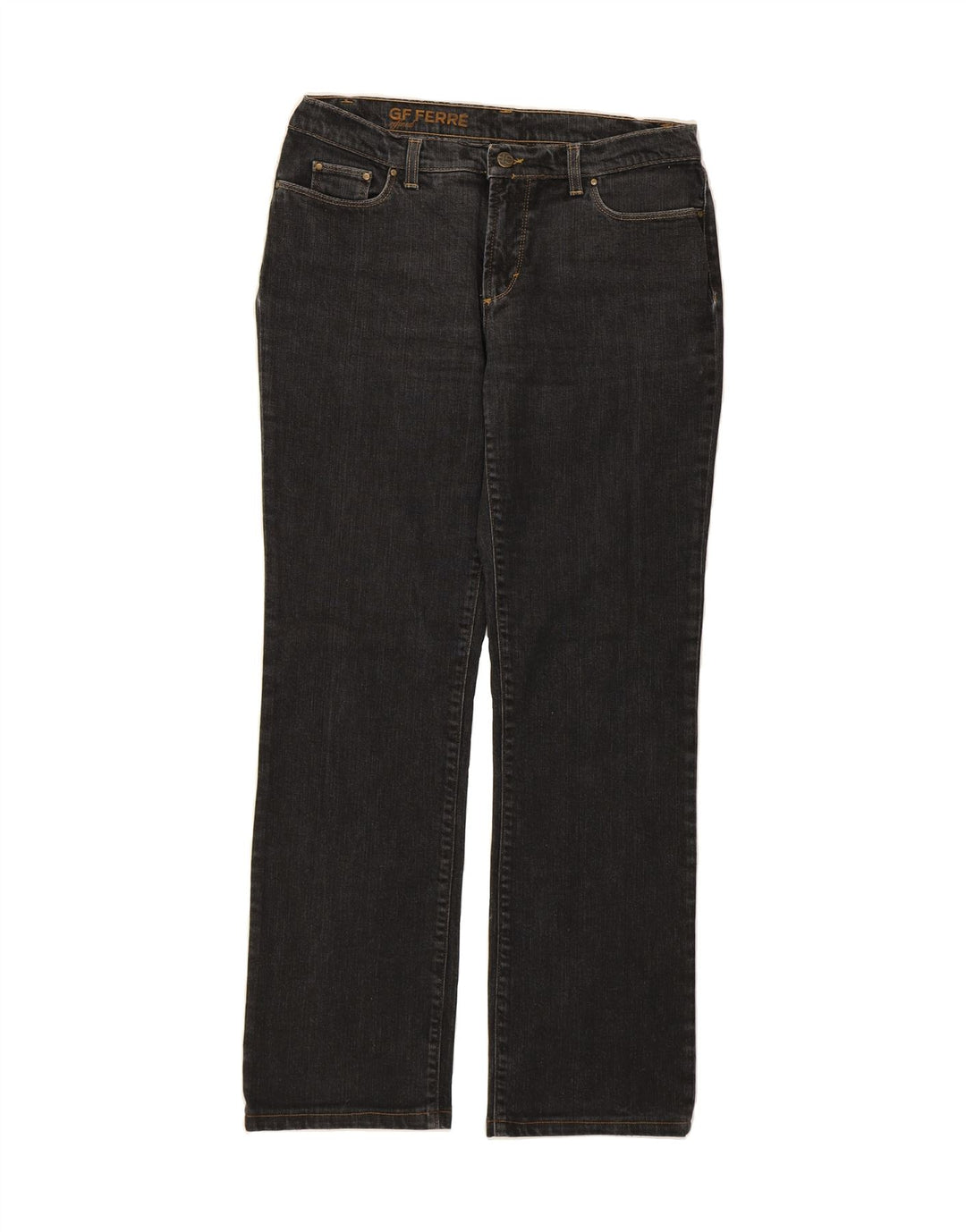 GF FERRE Womens Straight Jeans W35 L30 Grey Cotton Vintage GF Ferre and Second-Hand GF Ferre from Messina Hembry 