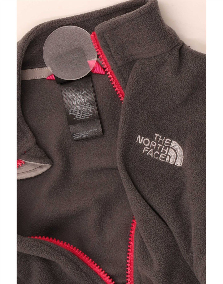 The North Face Girls Fleecejakke 12-13 År Stor Grå Polyester