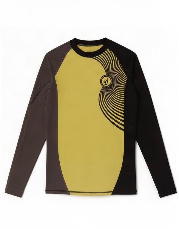 Volcom Herre Top Langærmet Medium Gul Colourblock Nylon