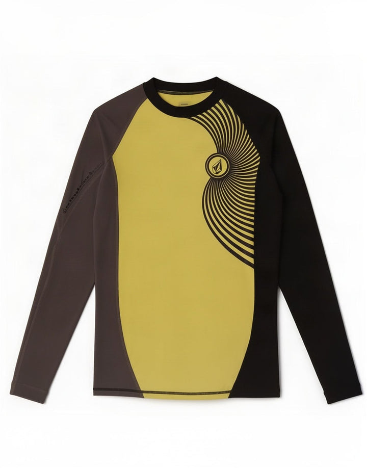 Volcom Herre Top Langærmet Medium Gul Colourblock Nylon